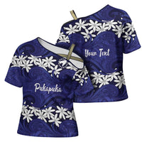 Personalised Cook Islands Pukapuka Cross Shoulder Shirt Tiare Maori Polynesian Waves Tattoo