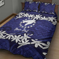Personalised Cook Islands Pukapuka Quilt Bed Set Tiare Maori Polynesian Waves Tattoo LT14 - Polynesian Pride
