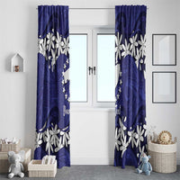 Personalised Cook Islands Pukapuka Window Curtain Tiare Maori Polynesian Waves Tattoo LT14 - Polynesian Pride