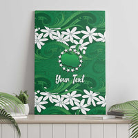 Personalised Cook Islands Rarotonga Canvas Wall Art Tiare Maori Polynesian Waves Tattoo LT14 - Polynesian Pride
