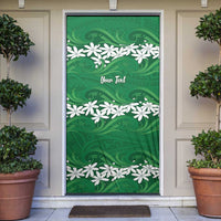 Personalised Cook Islands Rarotonga Door Cover Tiare Maori Polynesian Waves Tattoo