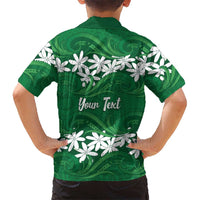 Personalised Cook Islands Rarotonga Family Matching Summer Maxi Dress and Hawaiian Shirt Tiare Maori Polynesian Waves Tattoo