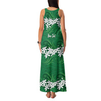 Personalised Cook Islands Rarotonga Family Matching Tank Maxi Dress and Hawaiian Shirt Tiare Maori Polynesian Waves Tattoo