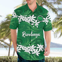 Personalised Cook Islands Rarotonga Hawaiian Shirt Tiare Maori Polynesian Waves Tattoo