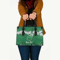 Personalised Cook Islands Rarotonga Leather Bag Tiare Maori Polynesian Waves Tattoo