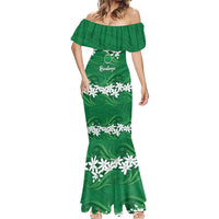 Personalised Cook Islands Rarotonga Mermaid Dress Tiare Maori Polynesian Waves Tattoo LT14 - Polynesian Pride