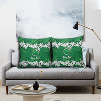 Personalised Cook Islands Rarotonga Pillow Cover Tiare Maori Polynesian Waves Tattoo