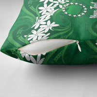 Personalised Cook Islands Rarotonga Pillow Cover Tiare Maori Polynesian Waves Tattoo