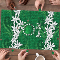 Personalised Cook Islands Rarotonga Puzzle Tiare Maori Polynesian Waves Tattoo
