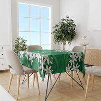 Personalised Cook Islands Rarotonga Tablecloth Tiare Maori Polynesian Waves Tattoo