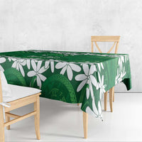 Personalised Cook Islands Rarotonga Tablecloth Tiare Maori Polynesian Waves Tattoo