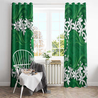 Personalised Cook Islands Rarotonga Window Curtain Tiare Maori Polynesian Waves Tattoo