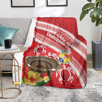 Kingdom Of Tonga Emancipation Day Blanket Tongan Ngatu With Kumete Red