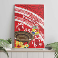 Kingdom Of Tonga Emancipation Day Canvas Wall Art Tongan Ngatu With Kumete Red