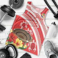 Kingdom Of Tonga Emancipation Day Men Tank Top Tongan Ngatu With Kumete Red