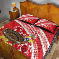 Kingdom Of Tonga Emancipation Day Quilt Bed Set Tongan Ngatu With Kumete Red