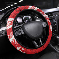 Kingdom Of Tonga Emancipation Day Steering Wheel Cover Tongan Ngatu With Kumete Red
