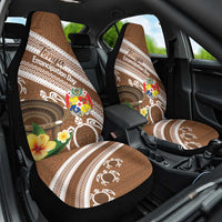 Kingdom Of Tonga Emancipation Day Car Seat Cover Tongan Ngatu With Kumete Brown