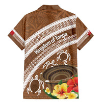 Kingdom Of Tonga Emancipation Day Family Matching Mermaid Dress and Hawaiian Shirt Tongan Ngatu With Kumete Brown