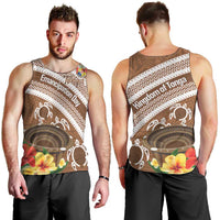 Kingdom Of Tonga Emancipation Day Men Tank Top Tongan Ngatu With Kumete Brown