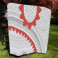 Tonga White Sunday Quilt Heilala Flowers Tongan Ngatu Pattern