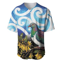 Kekeru New Zealand Matariki Baseball Jersey Kukupa Kowhai Maori New Year Blue Version LT14 Blue - Polynesian Pride
