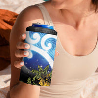 Kekeru New Zealand Matariki 4 in 1 Can Cooler Tumbler Kukupa Kowhai Maori New Year Blue Version