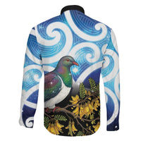 Kekeru New Zealand Matariki Family Matching Summer Maxi Dress and Hawaiian Shirt Kukupa Kowhai Maori New Year Blue Version LT14 - Polynesian Pride