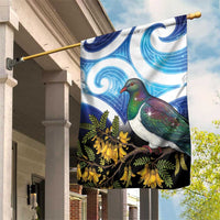 Kekeru New Zealand Matariki Garden Flag Kukupa Kowhai Maori New Year Blue Version LT14 House Flag Blue - Polynesian Pride