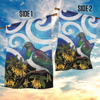 Kekeru New Zealand Matariki Garden Flag Kukupa Kowhai Maori New Year Blue Version LT14 - Polynesian Pride
