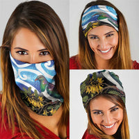 Kekeru New Zealand Matariki Neck Gaiter Kukupa Kowhai Maori New Year Blue Version