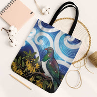 Kekeru New Zealand Matariki Tote Bag Kukupa Kowhai Maori New Year Blue Version