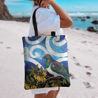 Kekeru New Zealand Matariki Tote Bag Kukupa Kowhai Maori New Year Blue Version