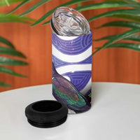 Kekeru New Zealand Matariki 4 in 1 Can Cooler Tumbler Kukupa Kowhai Maori New Year Purple Version