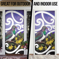 Kekeru New Zealand Matariki Door Cover Kukupa Kowhai Maori New Year Purple Version