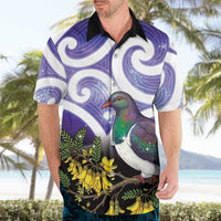 Kekeru New Zealand Matariki Hawaiian Shirt Kukupa Kowhai Maori New Year Purple Version