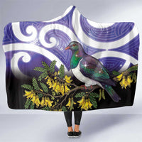 Kekeru New Zealand Matariki Hooded Blanket Kukupa Kowhai Maori New Year Purple Version