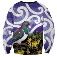 Kekeru New Zealand Matariki Sweatshirt Kukupa Kowhai Maori New Year Purple Version