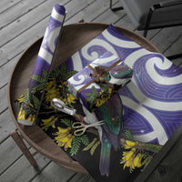 Kekeru New Zealand Matariki Wrapping Paper Kukupa Kowhai Maori New Year Purple Version