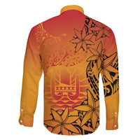 French Polynesia Manta Ray Tattoo Family Matching Mermaid Dress and Hawaiian Shirt Tahiti Hahalua Tiare Maori Gradient Style LT14 - Polynesian Pride