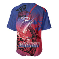 Guam Blue Marlin Fishing Baseball Jersey Guahan Fish Hook Tattoo LT14 - Polynesian Pride