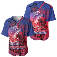 Guam Blue Marlin Fishing Baseball Jersey Guahan Fish Hook Tattoo LT14 - Polynesian Pride