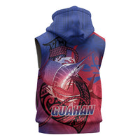 Guam Blue Marlin Fishing Sleeveless Hoodie Guahan Fish Hook Tattoo LT14 - Polynesian Pride