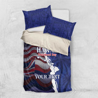 Personalized Hawaii Statehood Day Bedding Set 66th Anniversary LT14 US Twin 172cm x 218cm Blue - Polynesian Pride