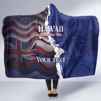 Personalized Hawaii Statehood Day Hooded Blanket 66th Anniversary LT14 One Size Blue - Polynesian Pride