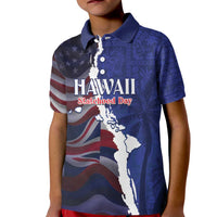 Personalized Hawaii Statehood Day Kid Polo Shirt 66th Anniversary - Polynesian Pride