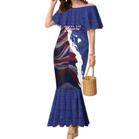 Personalized Hawaii Statehood Day Mermaid Dress 66th Anniversary LT14 Women Blue - Polynesian Pride
