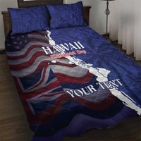 Personalized Hawaii Statehood Day Quilt Bed Set 66th Anniversary - Polynesian Pride