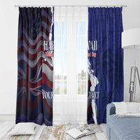 Personalized Hawaii Statehood Day Window Curtain 66th Anniversary - Polynesian Pride