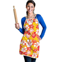 Yellow Hawaii Hibiscus Apron Tropical Flowers Seamless Pattern - Polynesian Pride